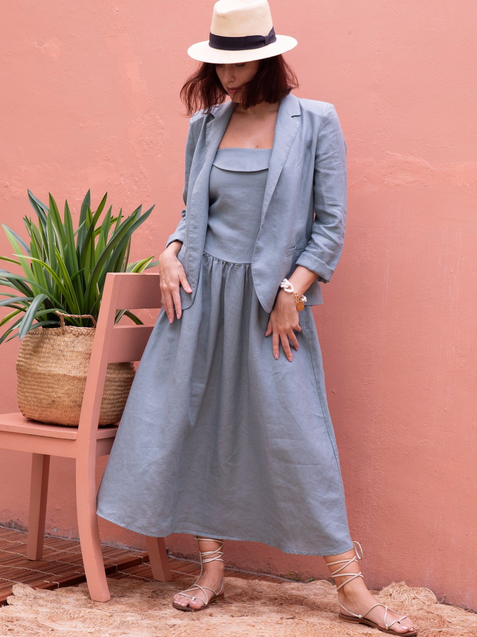 Strapless Dress Zinc Blue EDITION LIMITEE Singapore