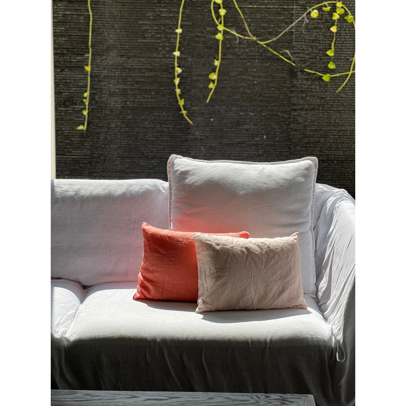 MINI Linen Cushion - Flamingo Coral