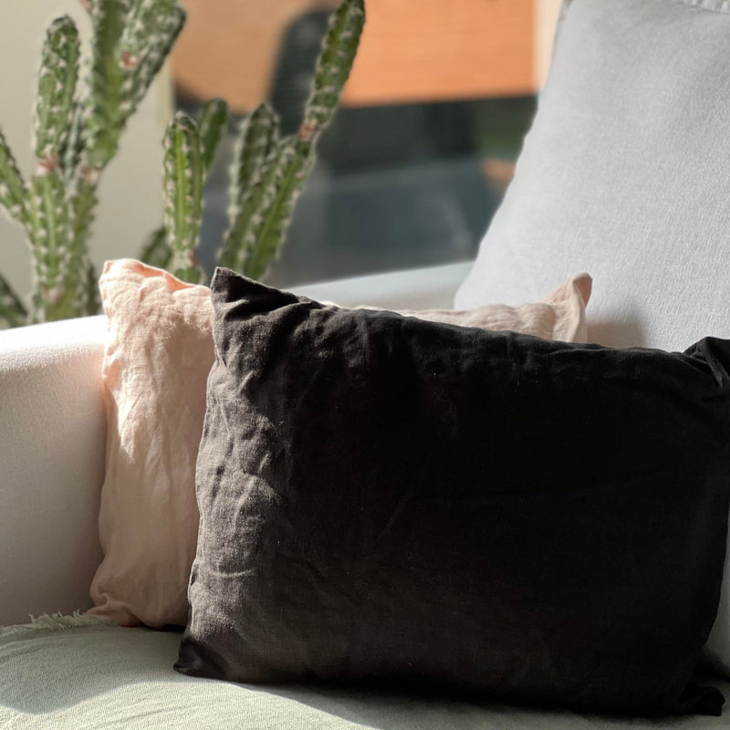 MINI Linen Cushion - Black
