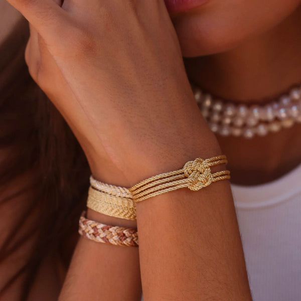 Bracelet MAXI Knot - Gold and Silver