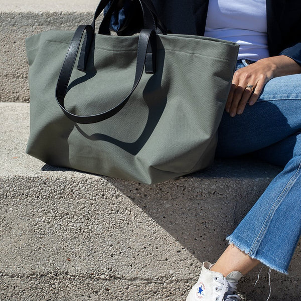 Recycled Cotton Tote Bag - Khaki