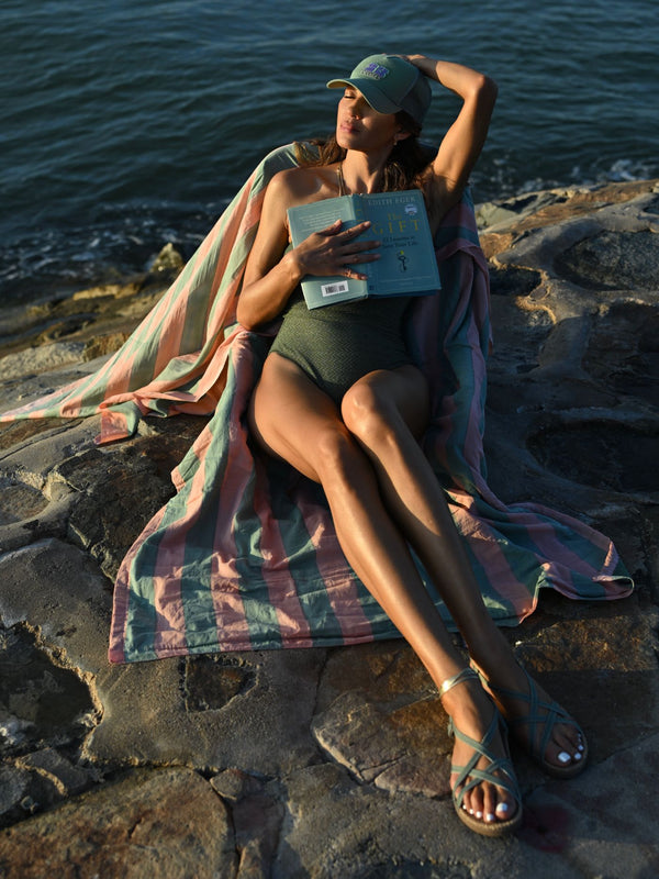 Beach Towel - Blush / Celadon