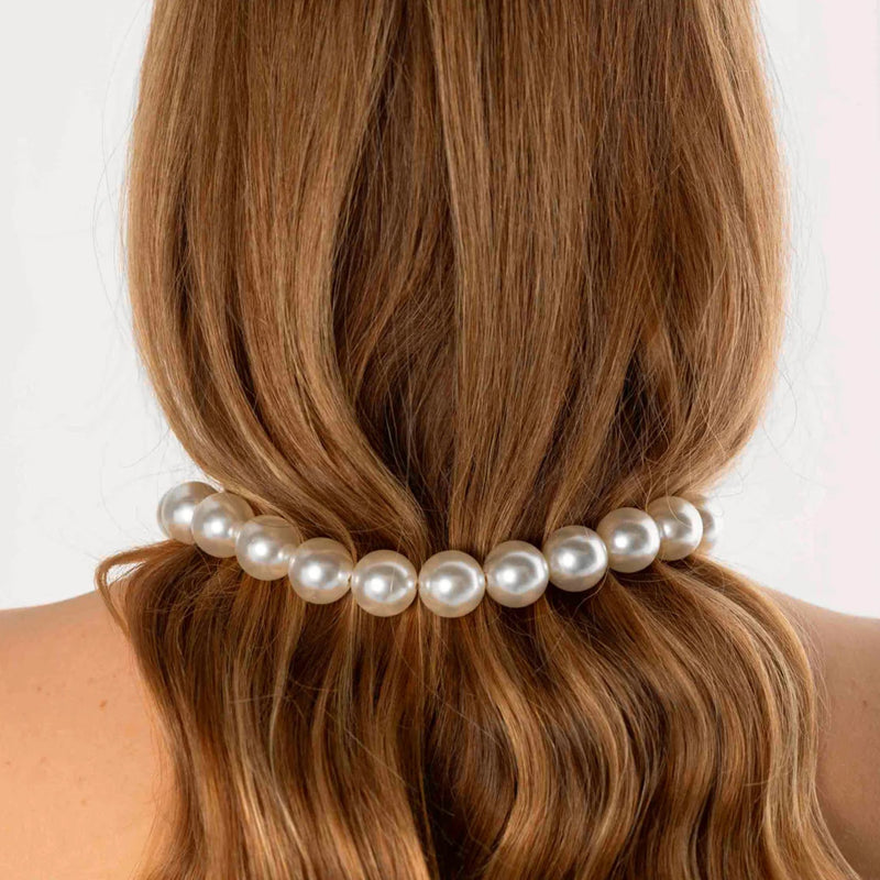 Hair Ties Necklace - Bichou Large Pearl