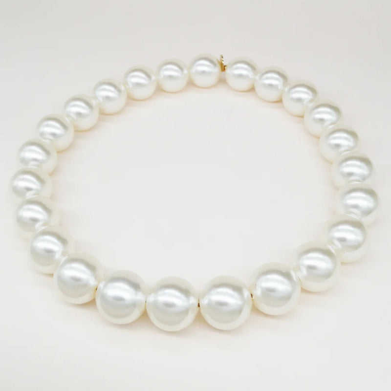 Hair Ties Necklace - Bichou Large Pearl