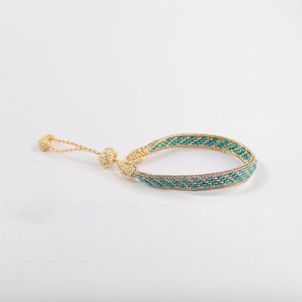 Bracelet Izy - Gold Tiffany Blue