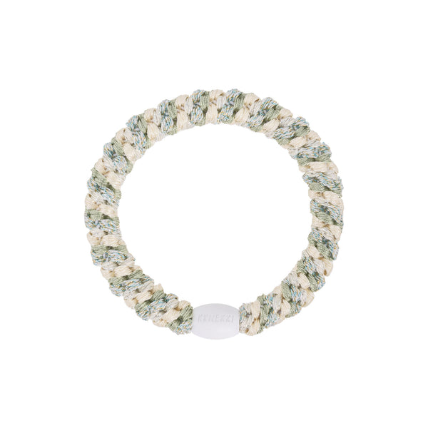 Hair Ties - Mix Ivory Glitter Dusty Lind Green