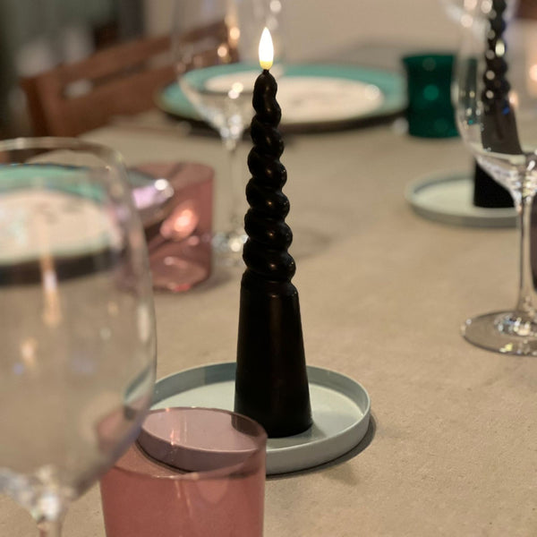 Set of 2 led candles - Black