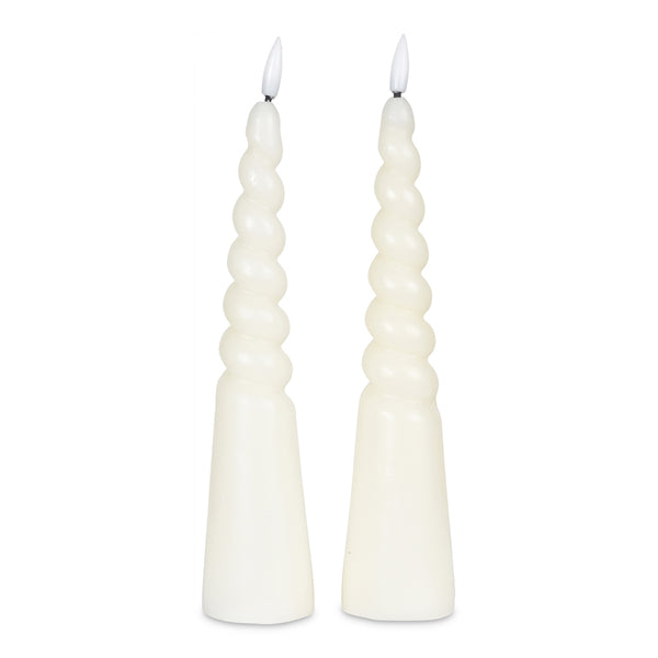 Set of 2 led candles - Ivory