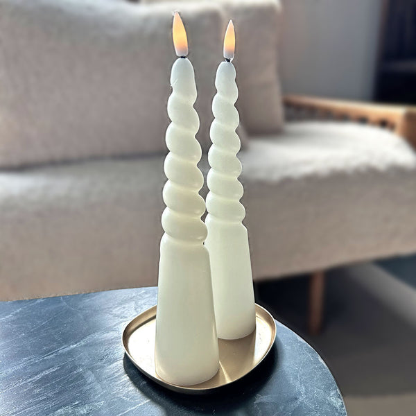 Set of 2 led candles - Ivory