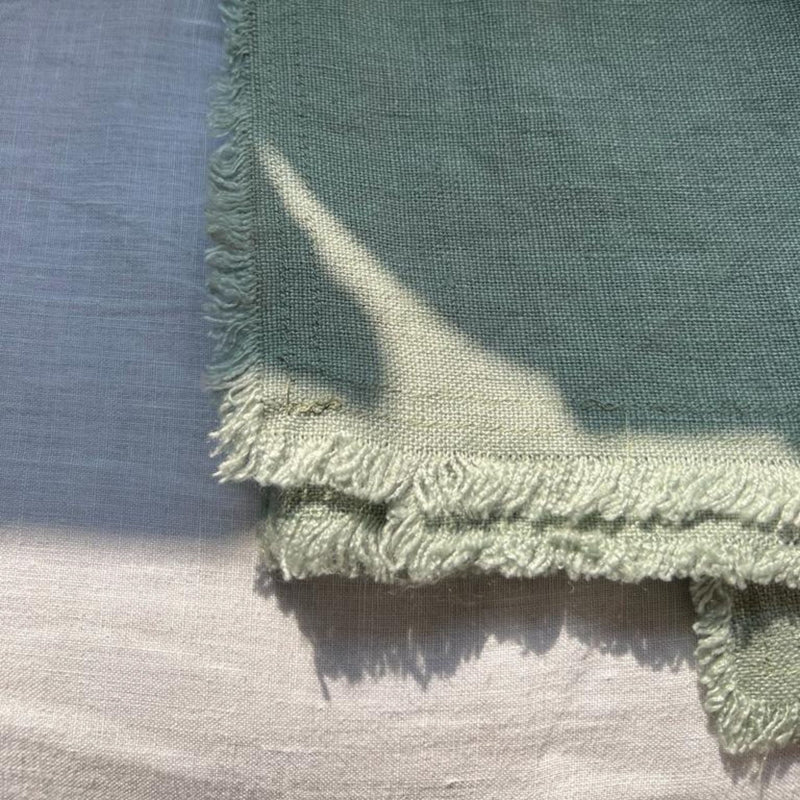 Linen Throw - Green Celadon