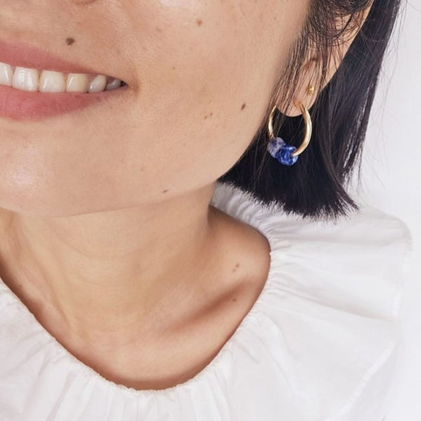 Earrings Stone Looping