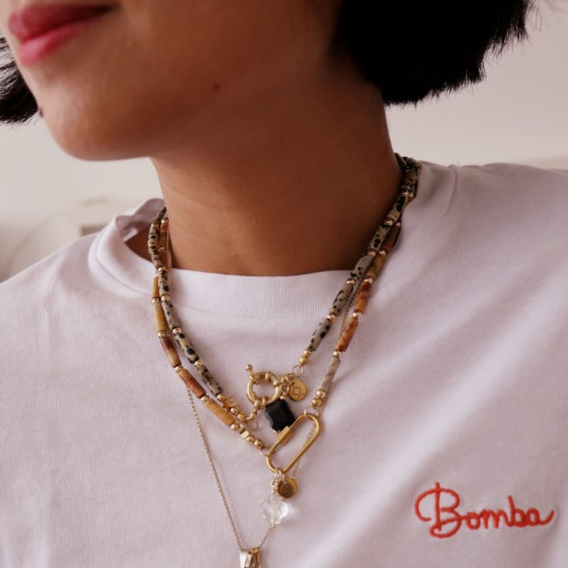 Necklace Dalmatian Jasper