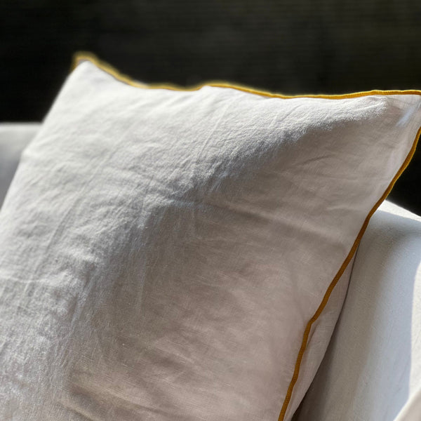 Linen Cushion Cover - Snow white