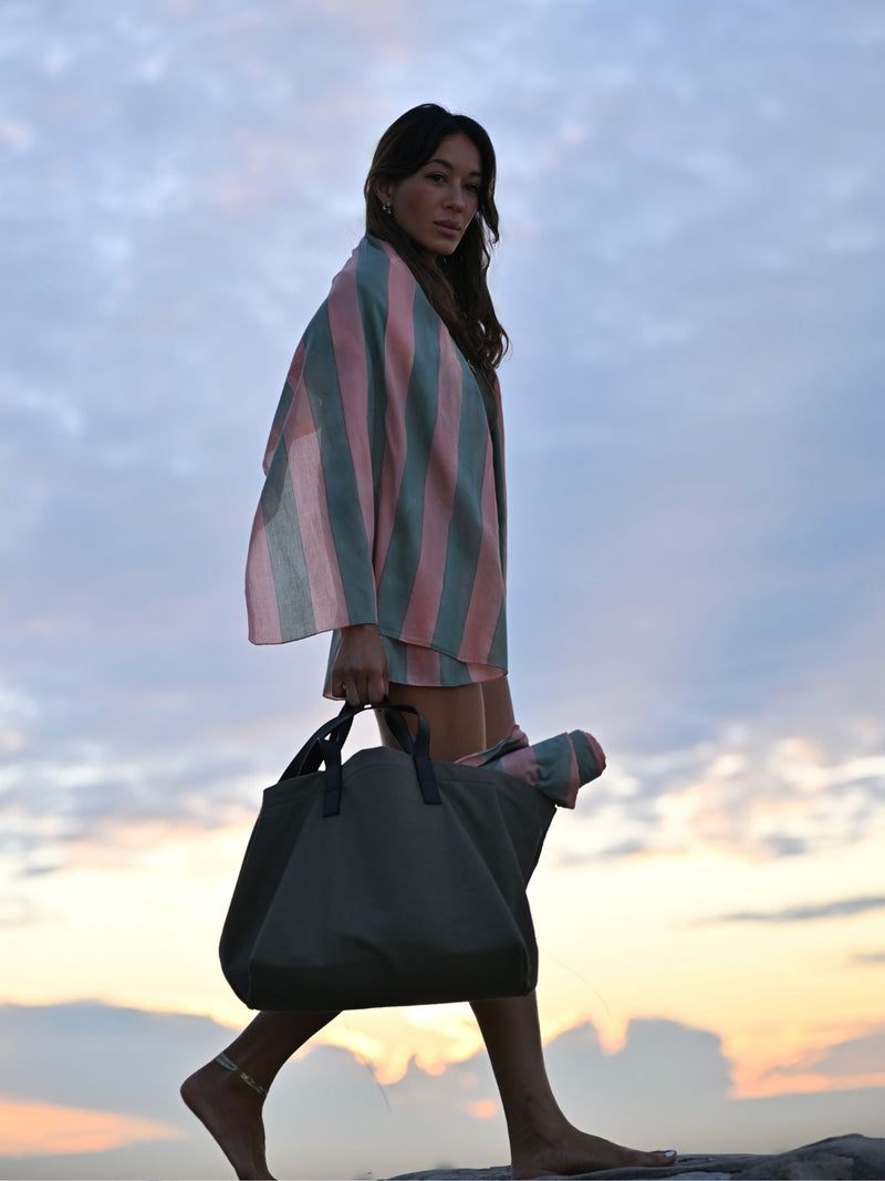 Beach Towel - Blush / Celadon