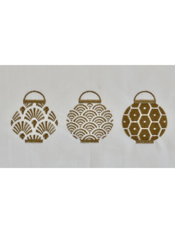 Tea Towel with Golden 3 Lanterns