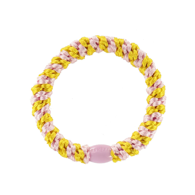 Hair Ties - Yellow Pink Stripe