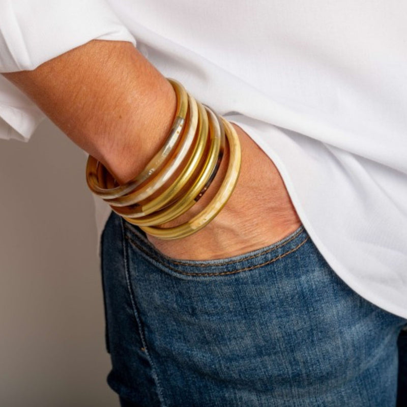 Horn Bangle - Gold