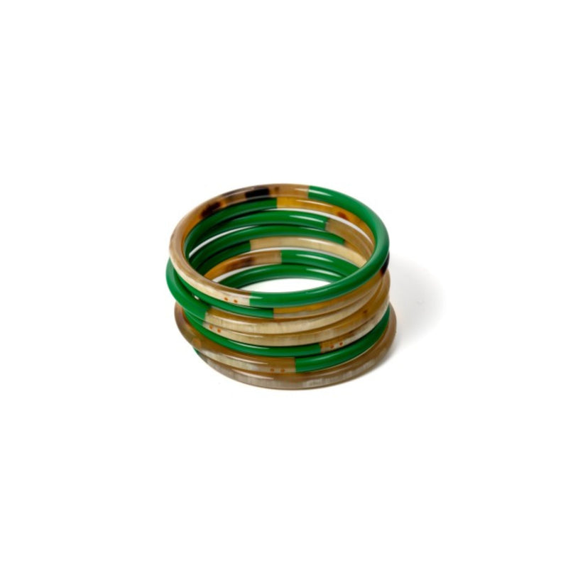 Horn Bangle - Green