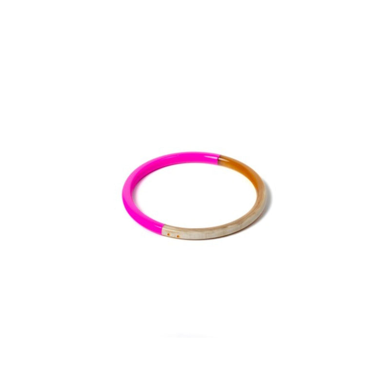 Horn Bangle - Neon Pink