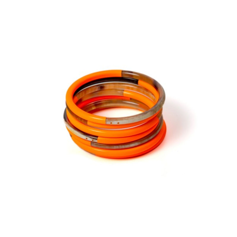 Horn Bangle - Neon Orange