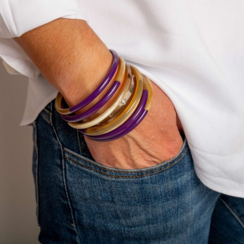 Horn Bangle - Purple