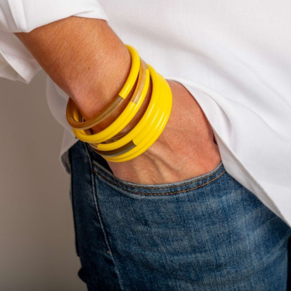 Horn Bangle - Yellow