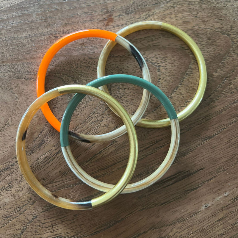 Horn Bangle - Neon Orange