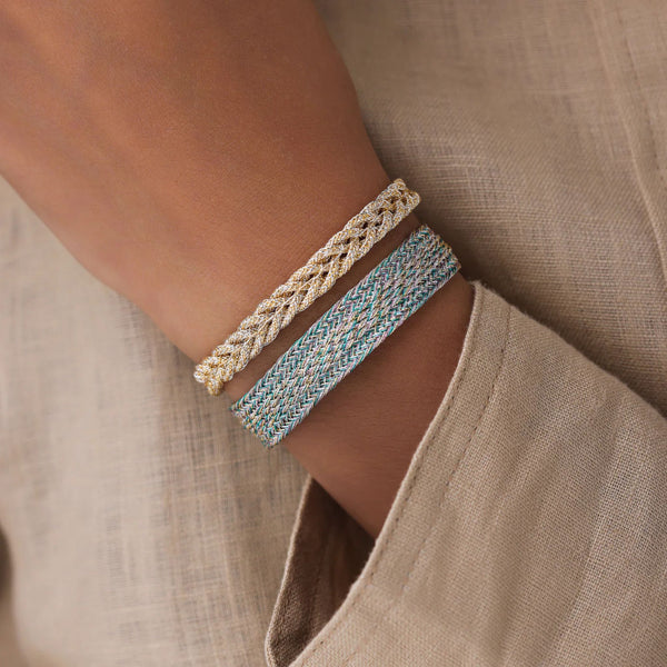 Bracelet Izy - Gold Silver Tiffany Blue