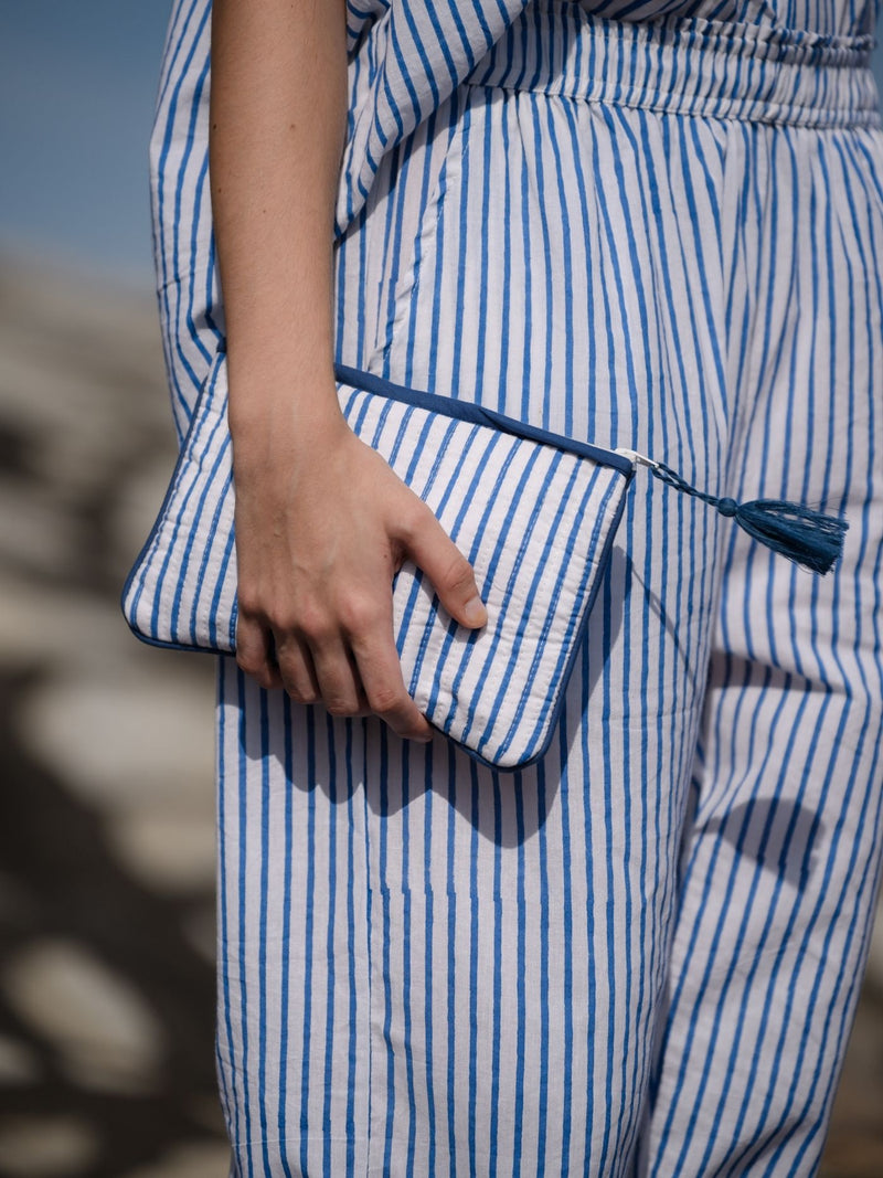 Striped Pants - Navy/White