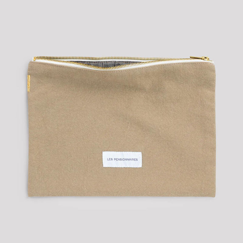 Large Pouch Bio Cotton - Sand Beige