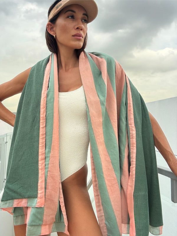 Beach Towel - Blush / Celadon