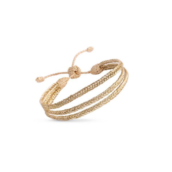 Bracelet Triple Mini Eya n1 - Gold Ginger