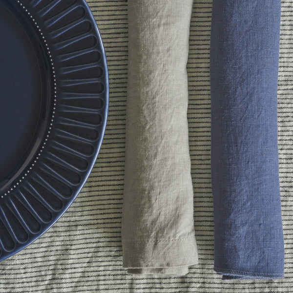 Linen Tablecloth - Pinstripes